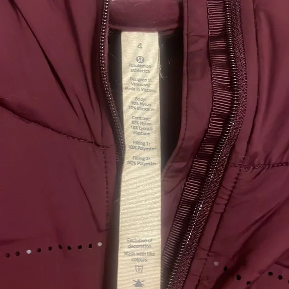 Lululemon Athletica Size 4 Deep Plum Jacket (worn 1x) - Picture 2 of 7